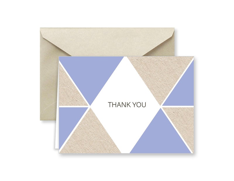 Paper Frenzy Purple and Mint Designer Thank You Note Card Collection with Envelopes - 25 pack - Image 4